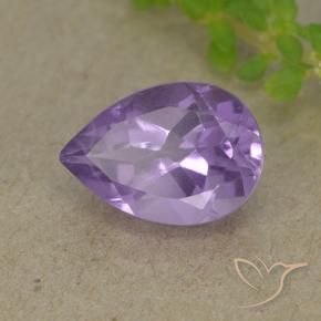 Amatista Violeta medio natural de 1.91 ct, En forma de pera, VVS-VS