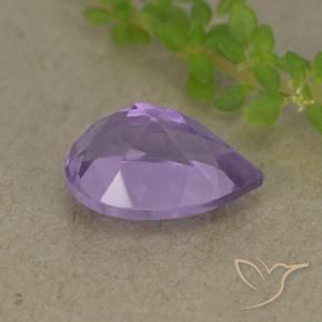 Amatista Violeta medio natural de 1.91 ct, En forma de pera, VVS-VS