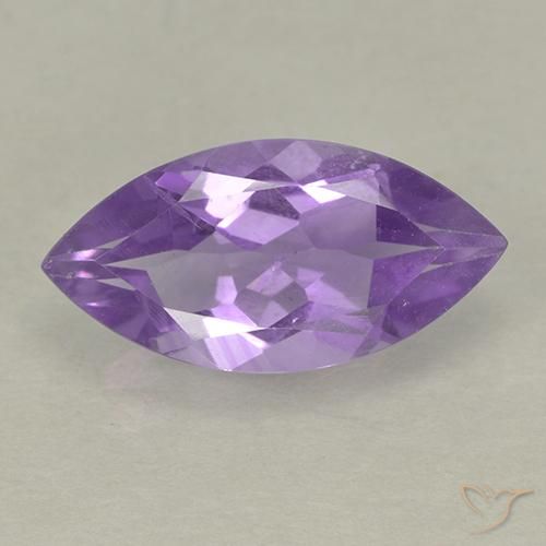 Amatista violeta medio natural de 1,75 ct, marquesa, VS