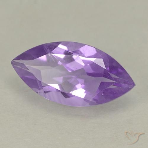 Amatista violeta medio natural de 1,75 ct, marquesa, VS