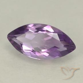 Amatista Violeta medio natural de 1.62 ct, Marquesa, VS
