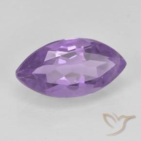 Amatista Violeta medio natural de 1.64 ct, Marquesa, VS