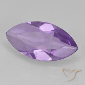 Amatista Violeta medio natural de 1.35 ct, Marquesa, VS
