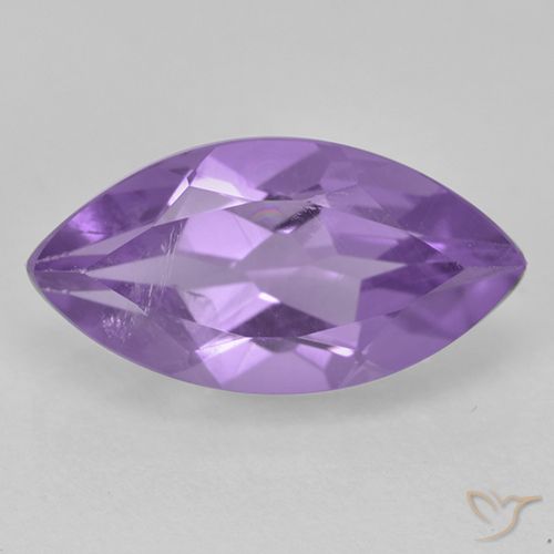 Amatista violeta medio natural de 1,56 ct, marquesa, VS