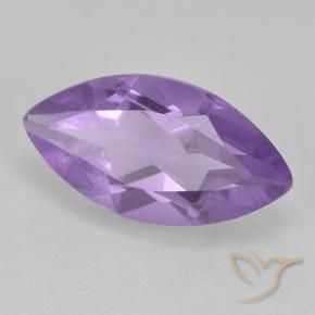 Amatista violeta medio natural de 1,56 ct, marquesa, VS