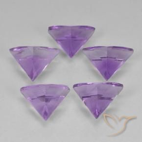 Gemas de Amatista Violeta medio natural de 2.81 ct, Trillón, VS