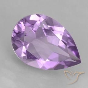 Amatista Violeta medio natural de 1.69 ct, En forma de pera, VVS-VS