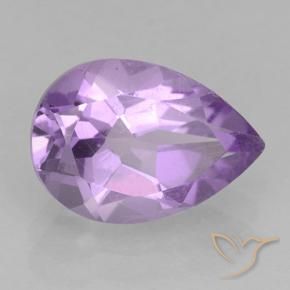 Amatista Violeta medio natural de 1.78 ct, En forma de pera, VS