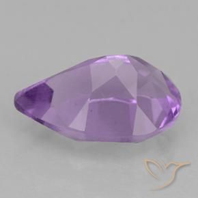 Amatista Violeta medio natural de 1.78 ct, En forma de pera, VS