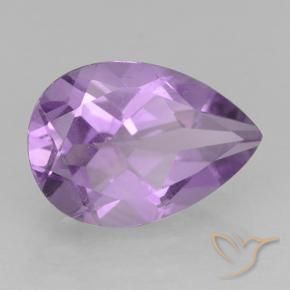 Amatista Violeta rosado medio natural de 1.77 ct, En forma de pera, VVS-VS
