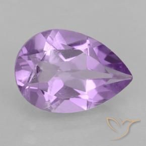 Amatista Violeta rosado medio natural de 1.70 ct, En forma de pera, VVS-VS