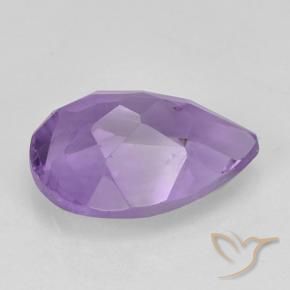 Amatista Violeta medio natural de 1.83 ct, En forma de pera, VS-SI