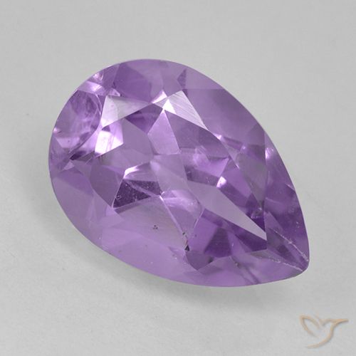 1.71ct Natural Violeta medio Amatista, En forma de pera, VS
