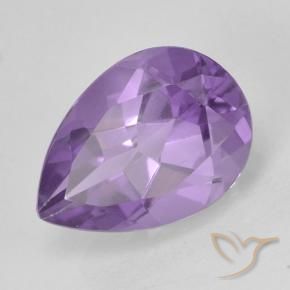 Amatista Violeta medio natural de 1.83 ct, En forma de pera, VVS-VS