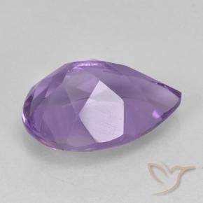 Amatista Violeta medio natural de 1.83 ct, En forma de pera, VVS-VS