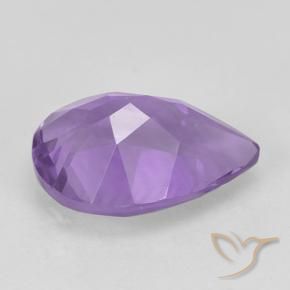 Amatista Violeta medio natural de 1.74 ct, En forma de pera, VVS-VS