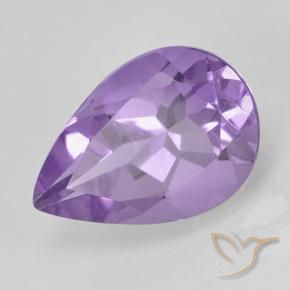 Amatista Violeta medio natural de 1.80 ct, En forma de pera, VVS-VS