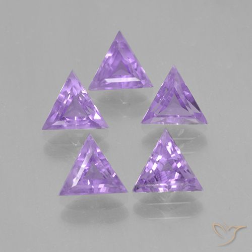 Gemas de Amatista Violeta medio natural de 2.91 ct, Trillón, VS