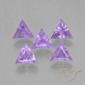 Gemas de Amatista Violeta medio natural de 2.91 ct, Trillón, VS