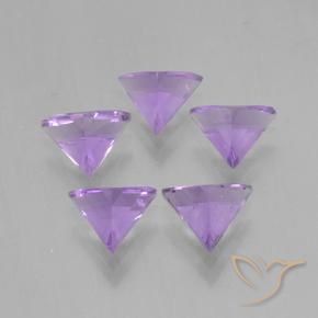 Gemas de Amatista Violeta medio natural de 2.91 ct, Trillón, VS