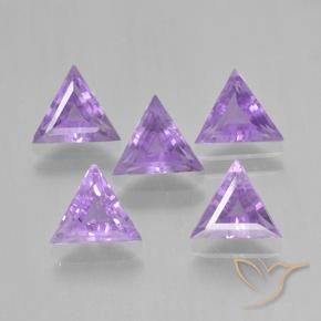 Gemas de Amatista Violeta medio natural de 2.77 ct, Trillón, VS