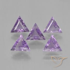 Gemas de Amatista Violeta medio natural de 2.99 ct, Trillón, VS