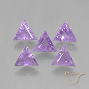 Gemas de Amatista Violeta medio natural de 2.64 ct, Trillón, VS