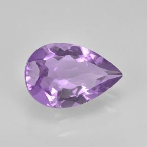 Amatista Violeta medio natural de 1.48 ct, En forma de pera, VVS-VS