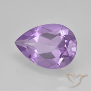 Amatista Violeta medio natural de 1.74 ct, En forma de pera, VVS-VS