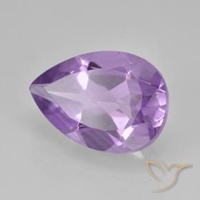Amatista Violeta medio natural de 1.78 ct, En forma de pera, VVS-VS