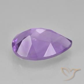Amatista Violeta medio natural de 1.78 ct, En forma de pera, VVS-VS