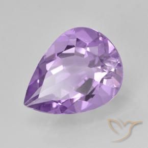 Amatista Violeta medio natural de 2.17 ct, En forma de pera, VVS-VS