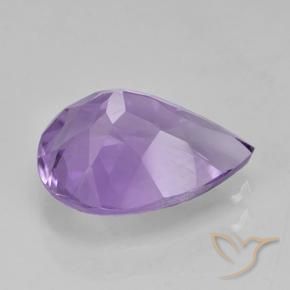 Amatista Violeta medio natural de 2.17 ct, En forma de pera, VVS-VS