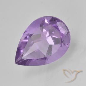 Amatista Violeta medio natural de 1.96 ct, En forma de pera, VVS-VS