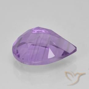 Amatista Violeta medio natural de 1.96 ct, En forma de pera, VVS-VS