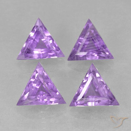 2.44ctw Natural Violeta medio Amatista, Trillón, VS