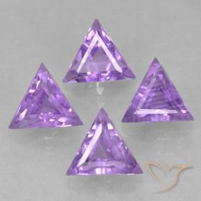 Gemas de Amatista Violeta medio natural de 2.44 ct, Trillón, VS