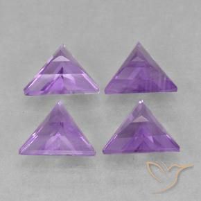 Gemas de Amatista Violeta medio natural de 2.44 ct, Trillón, VS
