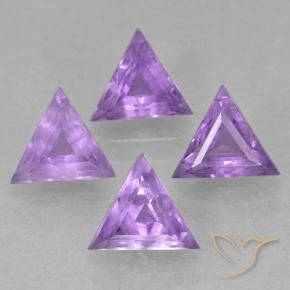 Gemas de Amatista Violeta medio natural de 2.25 ct, Trillón, VS