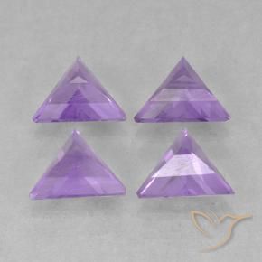 Gemas de Amatista Violeta medio natural de 2.25 ct, Trillón, VS