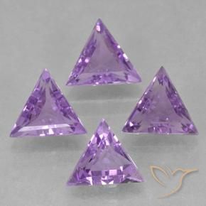 Gemas de Amatista Violeta medio natural de 2.46 ct, Trillón, VS