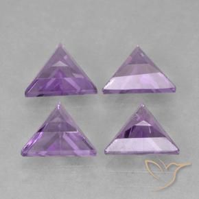 Gemas de Amatista Violeta medio natural de 2.46 ct, Trillón, VS
