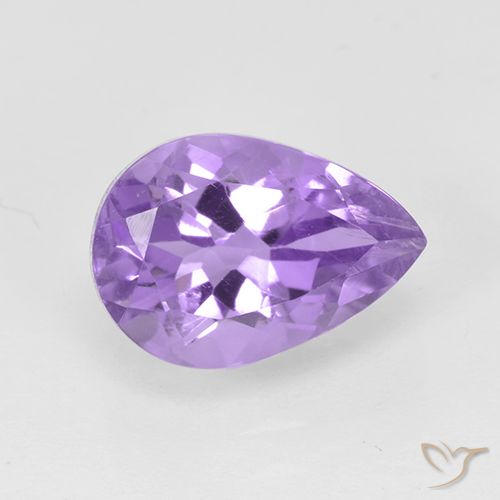 Amatista tono violeta intenso natural de 2,04 ct, en forma de pera, VVS-VS
