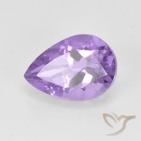Amatista tono violeta intenso natural de 2,04 ct, en forma de pera, VVS-VS