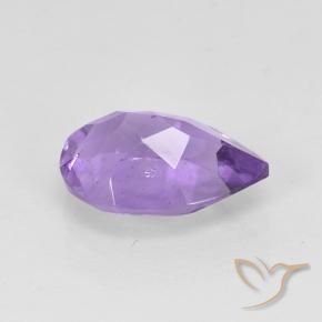 Amatista Violeta medio natural de 1.68 ct, En forma de pera, VS