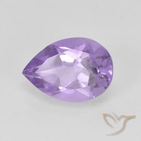 Amatista Violeta medio natural de 1.67 ct, En forma de pera, VS