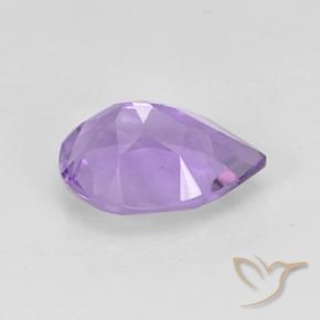 Amatista Violeta medio natural de 1.67 ct, En forma de pera, VS
