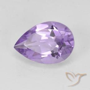 Amatista Violeta medio natural de 1.78 ct, En forma de pera, VVS-VS
