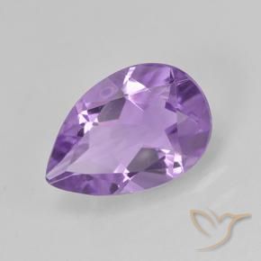 Amatista Violeta medio natural de 1.57 ct, En forma de pera, VVS-VS