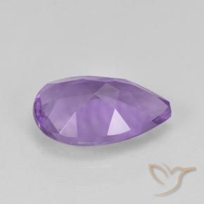 Amatista Violeta medio natural de 1.57 ct, En forma de pera, VVS-VS